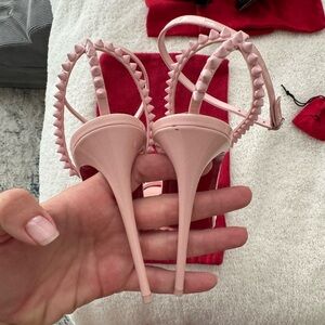 Christian Louboutin Pink Studded Heels